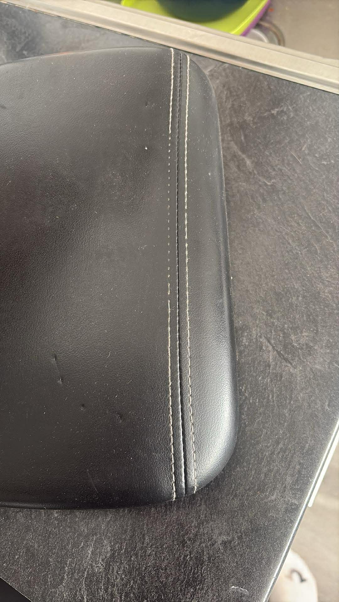 Leather Console Lid Non-Sliding